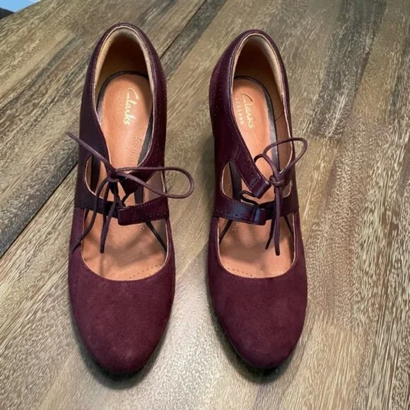 NWOT Clarks Artisan Leather Heels Size 8.5 - Picture 3 of 8